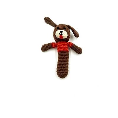 Jouet pour bébé au crochet, hochet en forme de chien garçon