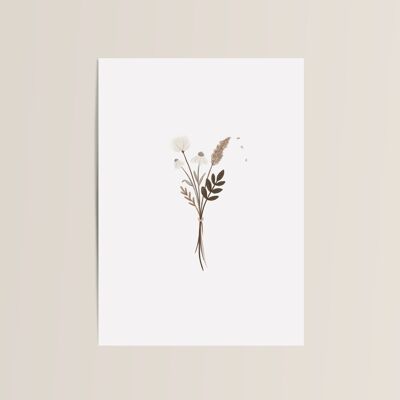 Doppelkarte Beileidsstrauß Blumenbündel - Mit Umschlag