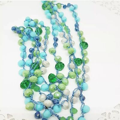 Necklace with colored crystals handmade in Italy