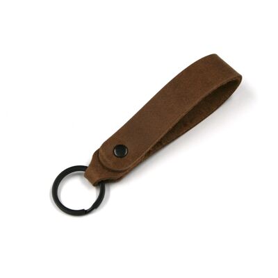 Key ring leather SIMPLE - TOBACCO