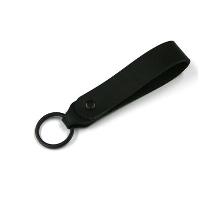 Key ring leather SIMPLE - BLACK