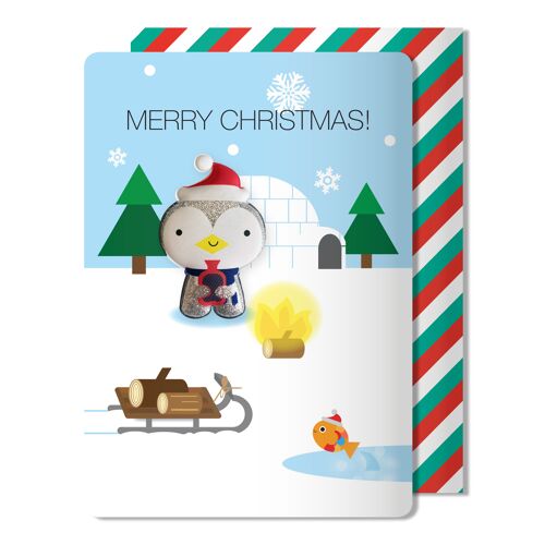 Xmas Jolly Jelly Greeting Card - Penguin - Christmas