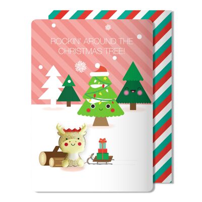Weihnachts-Jolly-Jelly-Grußkarte – Elch – Weihnachten
