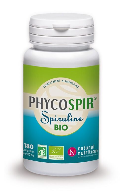 Spiruline Phycospir Bio 180 comprimés - Immunité Micro algue, maxi vitalité