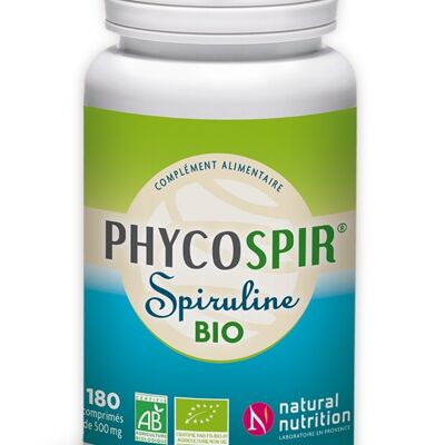 Spiruline Phycospir Bio 180 comprimés - Immunité Micro algue, maxi vitalité