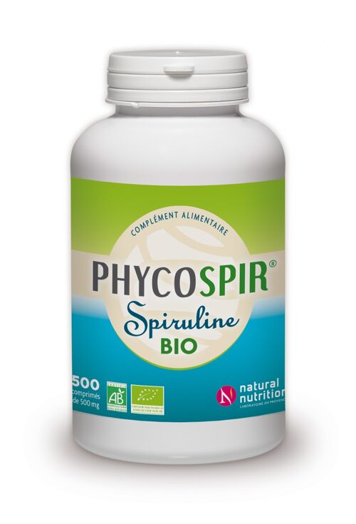 Spiruline Phycospir Bio 500 comprimés - Immunité Micro algue, maxi vitalité
