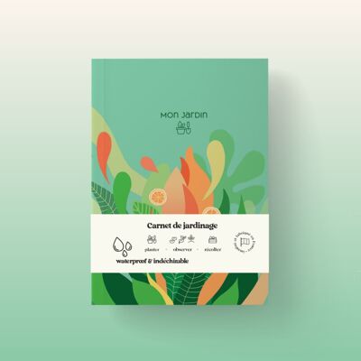 SALE 40 % Garten-Notizbuch • Pflanzen, Überwachung • Mintfarben