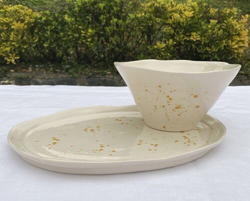 BOWL COLLIOURE SALTED GOLD M