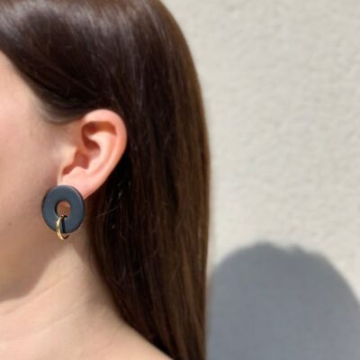 Boucles d’oreilles Syna - Noir