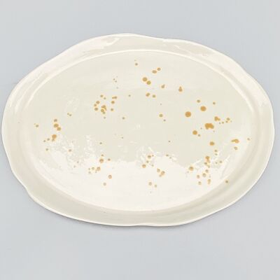 OVAL TRAY COLLIOURE SALTED GOLD