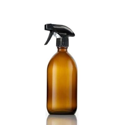 Flacone spray in vetro ambrato da 500 ml