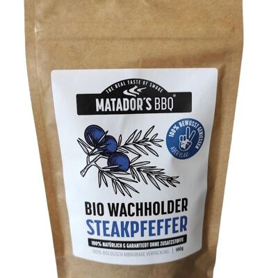 MATADOR’S BBQ® BIO WACHHOLDER STEAKPFEFFER, 100g, XL-Packung!