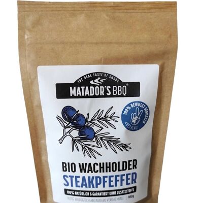 MATADOR'S BBQ® PORTE WACHOLD BIO POIVRE STEAK, 100g, pack XL !