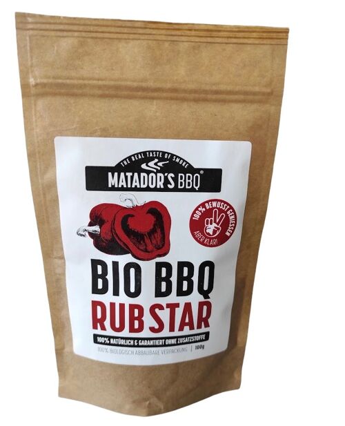 MATADOR’S BBQ® BIO BBQ RUB "STAR“ - Gewürzmischung, 100g, XL-Packung!