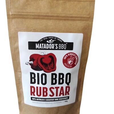 MATADOR’S BBQ® BIO BBQ RUB "STAR“ - Gewürzmischung, 100g, XL-Packung!