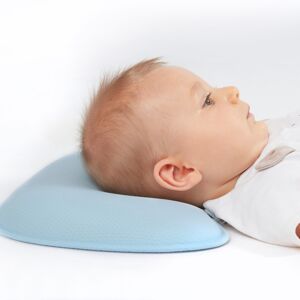 Oreiller pour bébé écologique Honigbär® contre la tête plate et la déformation de la tête (bleu)