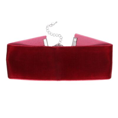 5cm Wine Velvet Chocker