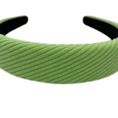 Grünes Stirnband in Wildleder-Optik