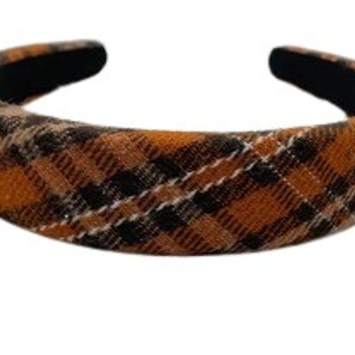 Orange Check Headband