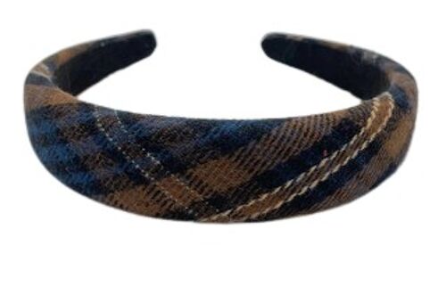 Blue  Check Headband