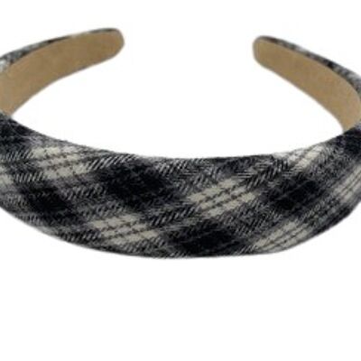 Black Check Headband