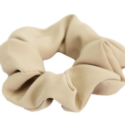 Cremefarbener, schlichter Scrunchie