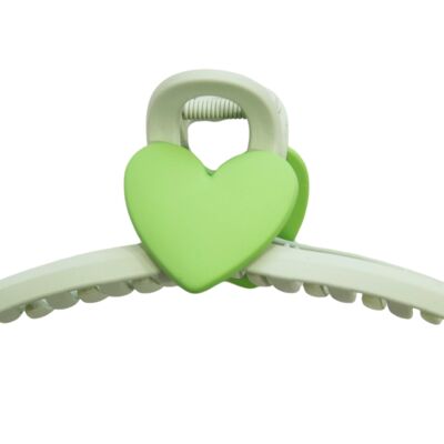 Artiglio per capelli a cuore verde