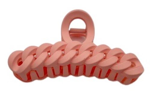 Pink Matt Chain Hair Claw
