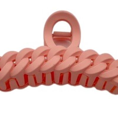 Pink Matt Chain Hair Claw