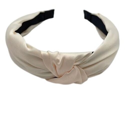 Cream Plain Knot Headband