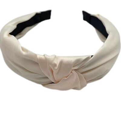 Cream Plain Knot Headband