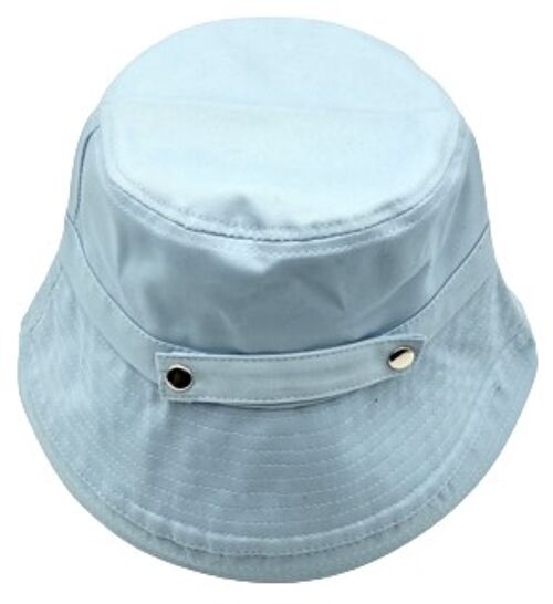 Blue Bucket Hat with Metal Parts