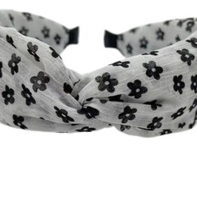 Black Daisy Twist Headband