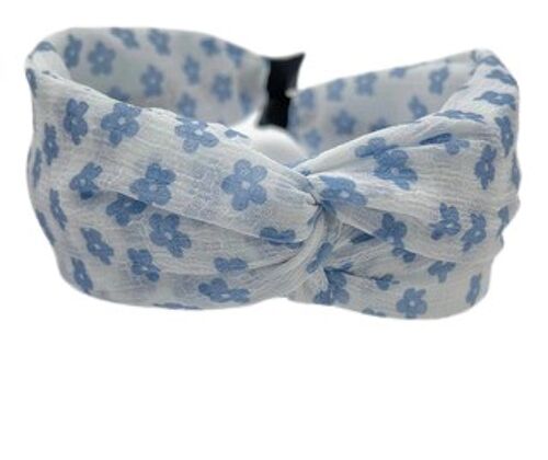 Blue Daisy Twist Headband