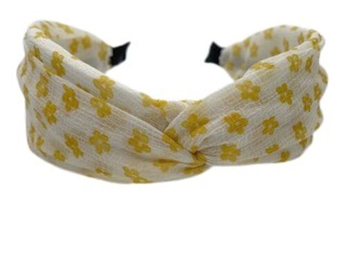 Yellow Daisy Twist Headband