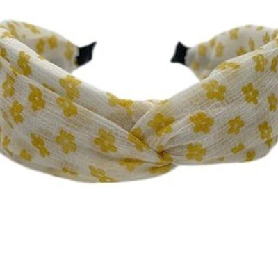 Yellow Daisy Twist Headband