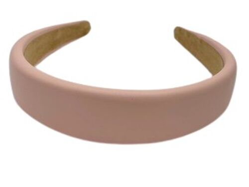Pink Faux Leather Headband