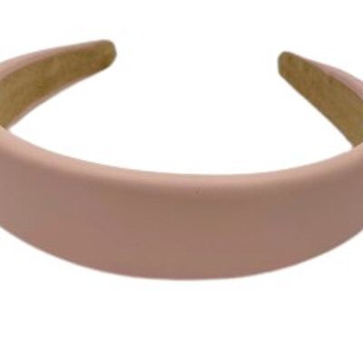 Pink Faux Leather Headband