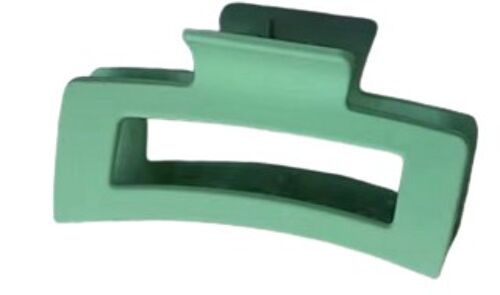 Light Green Rectangle Hair Claw