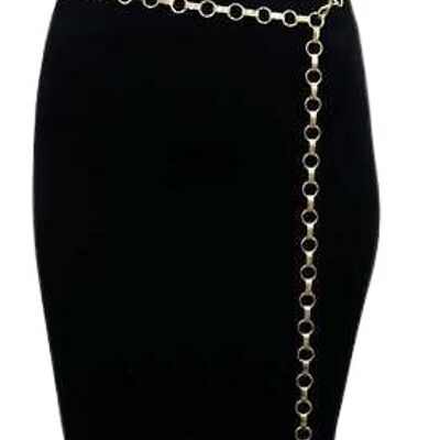 Gold Circle Link Chain Belt