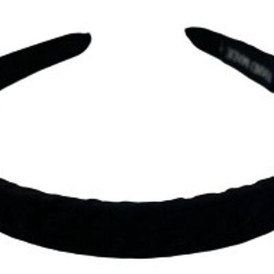 Schwarzes Stirnband mit erhabenen Quadraten