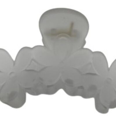White Transparent Flower Hair Claw