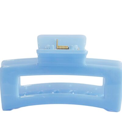 Blue Plastic Rectangle Hair Claw
