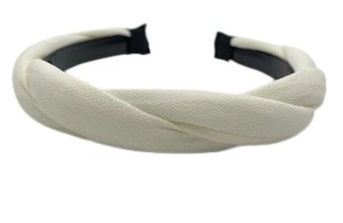 Cream Soft Twist Headband