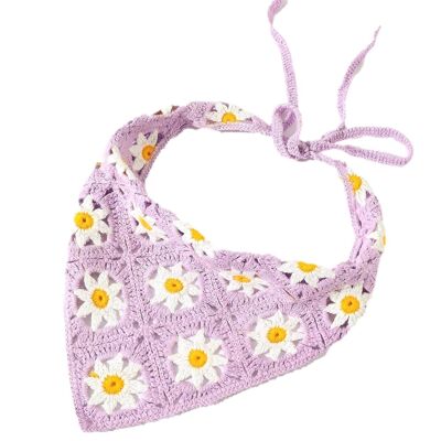 Lilac Daisy Crochet Headband