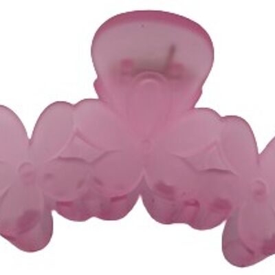 Pink Transparent Flower Hair Claw