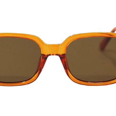 Orange quadratische Sonnenbrille