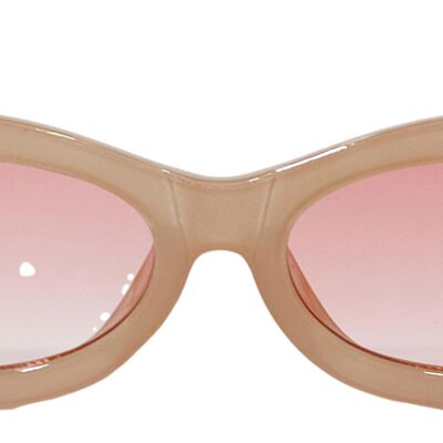 Nude Rounded Frame Sunglasses