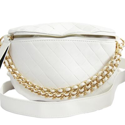 White chain bag