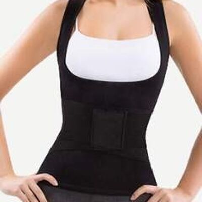 Black Waist Trainer with Waist Cinching Belt